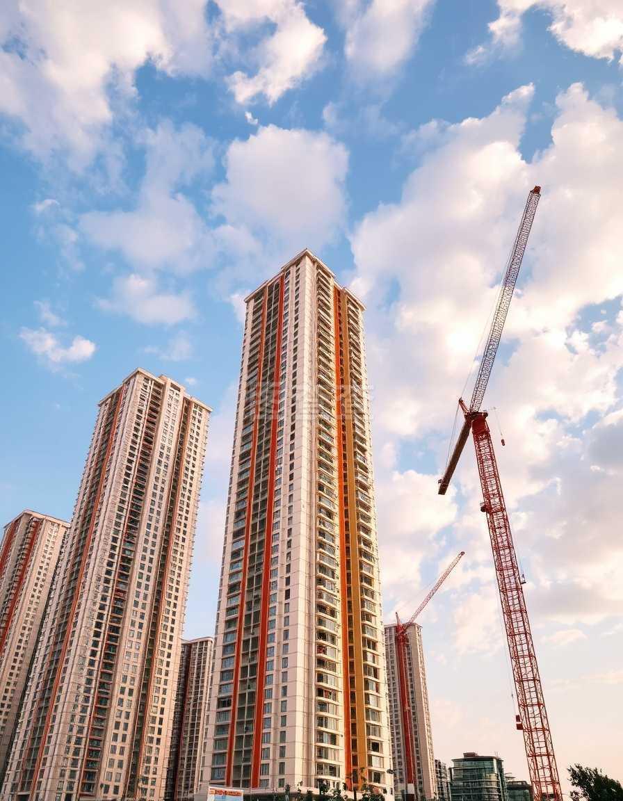住宅區(qū)建筑工地 構(gòu)筑未來家園的工場(chǎng)